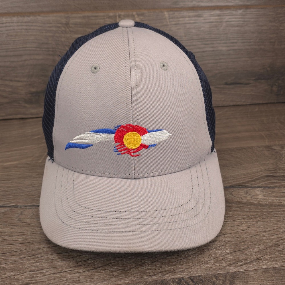 RepYourWater Hat Cap Snap Back Grey Mens Colorado Fly Fishing Outdoors Trucker